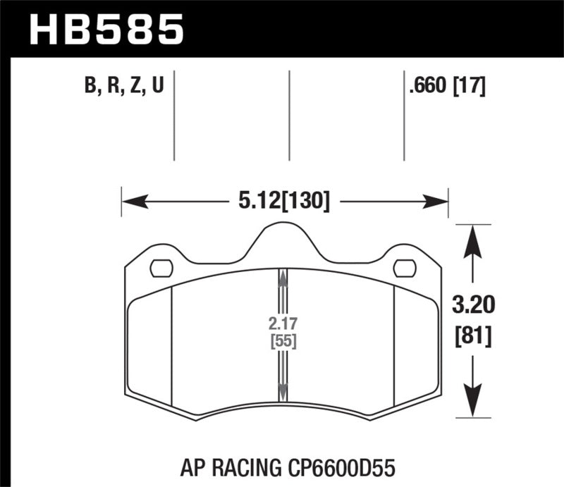 Hawk Performance Ceramic Street Brake Pads | HB585Z.660