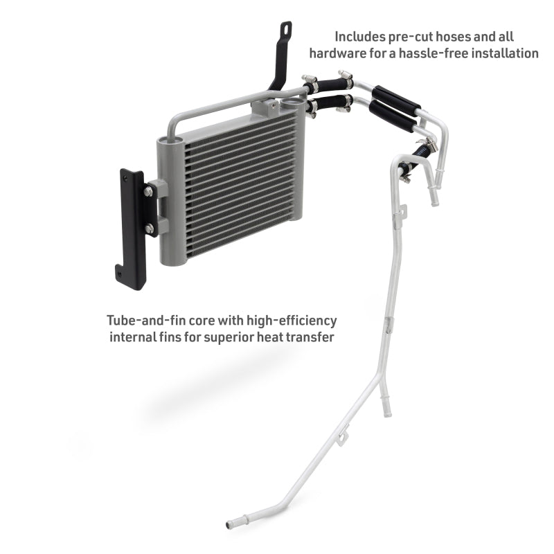 Mishimoto transmission cooler diagram for 2010–2024 Toyota 4Runner 4.0L aluminum cooling core