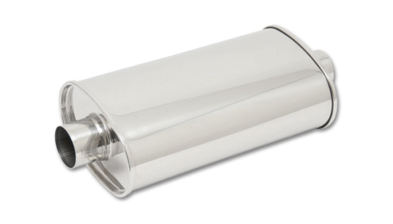 Vibrant StreetPower Oval Muffler 5in x 9in x 15in long body 2.75in in I.D. x 2.75in out Center-Center