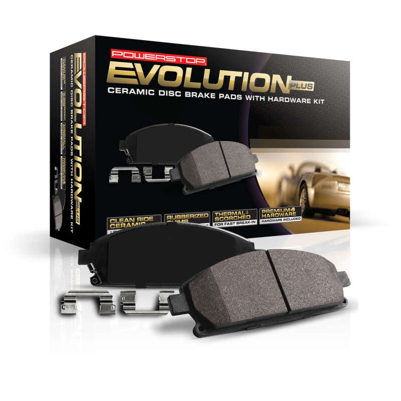 PowerStop 17-606 Z17 ceramic rear brake pads and hardware for 2010–2023 Lexus GX460 - Box Packaging Sample