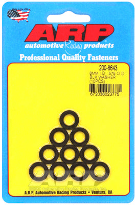 ARP M8 ID x .575" OD Black Washers (10 Pack)