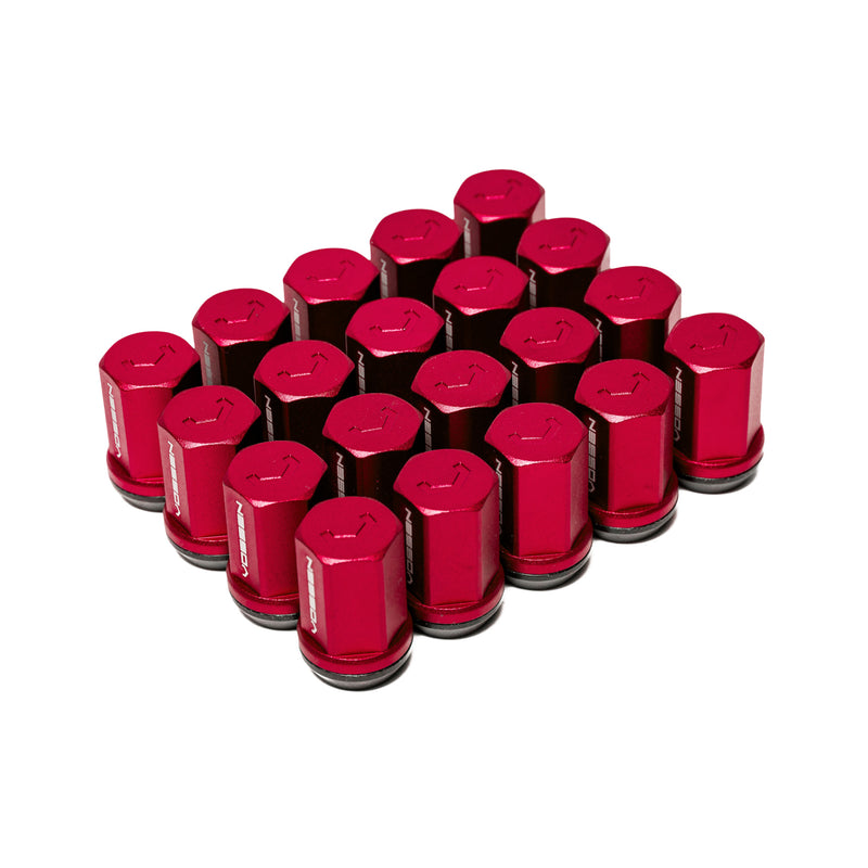 Vossen 35mm Lug Nut - 14x1.5 - 19mm Hex - Cone Seat - Red (Set of 20)