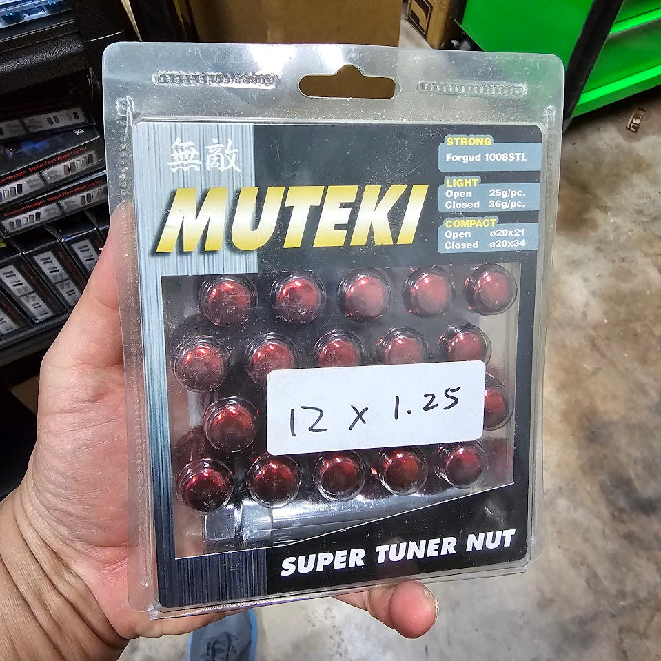 Wheel Mate Muteki Closed End Lug Nuts - Red 12x1.25