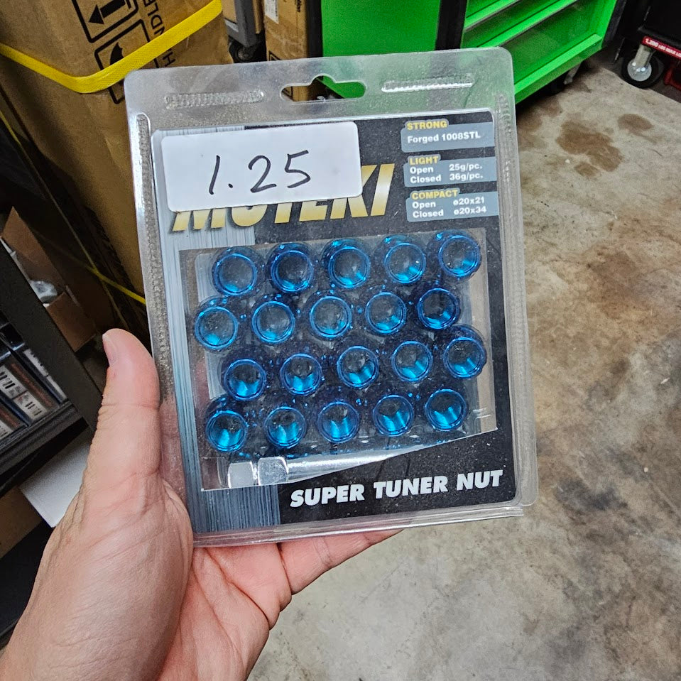 Wheel Mate Muteki Open End Lug Nuts - Blue 12x1.25