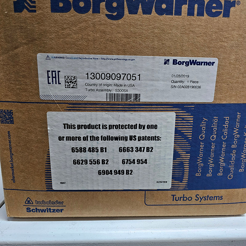 BorgWarner SuperCore Assembly SX-E S300SX-E 9180 (69mm Ind. / 91mm Exd.) Showroom special 13009097051