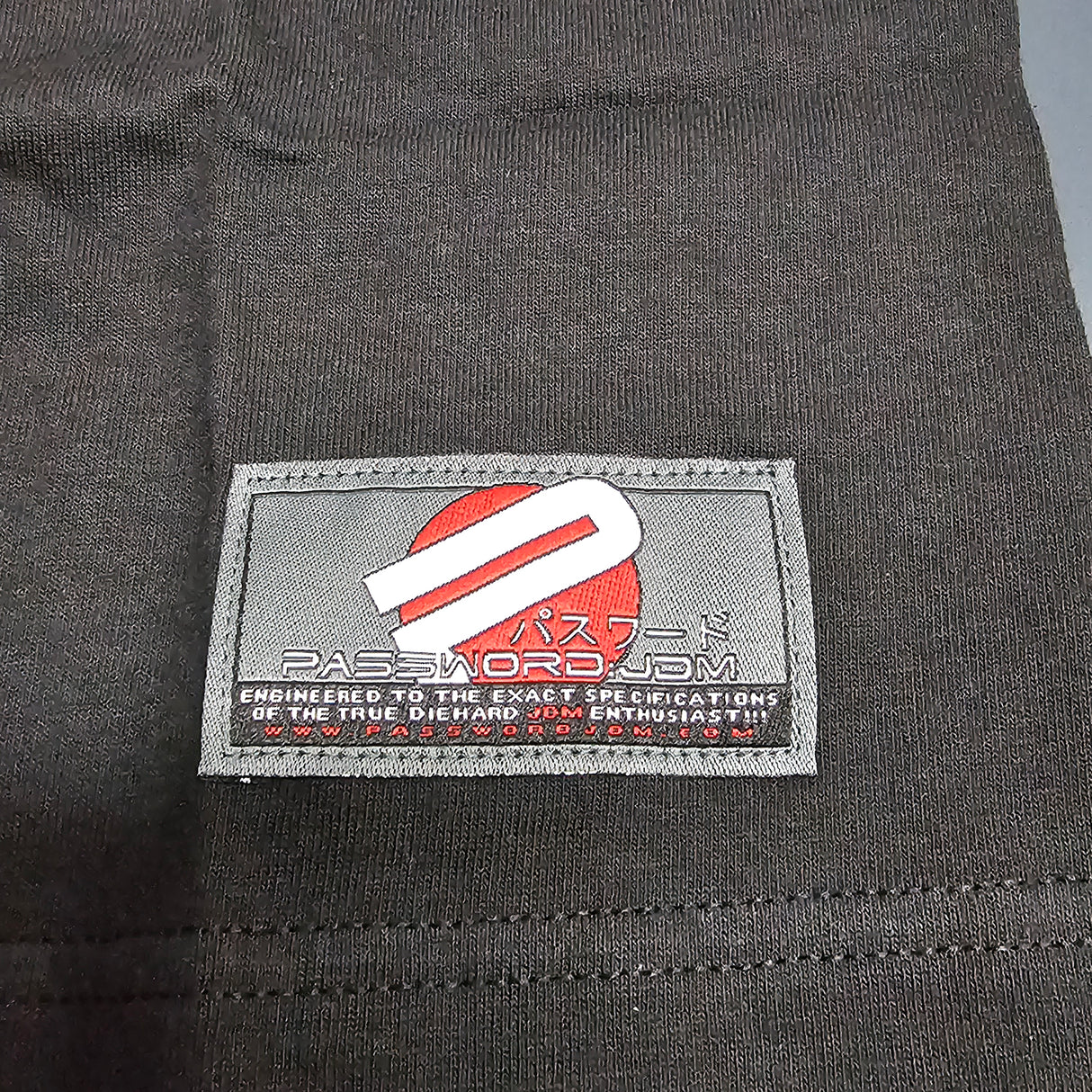 Rare Password JDM Rising Sun T-Shirt Front Lower Badge