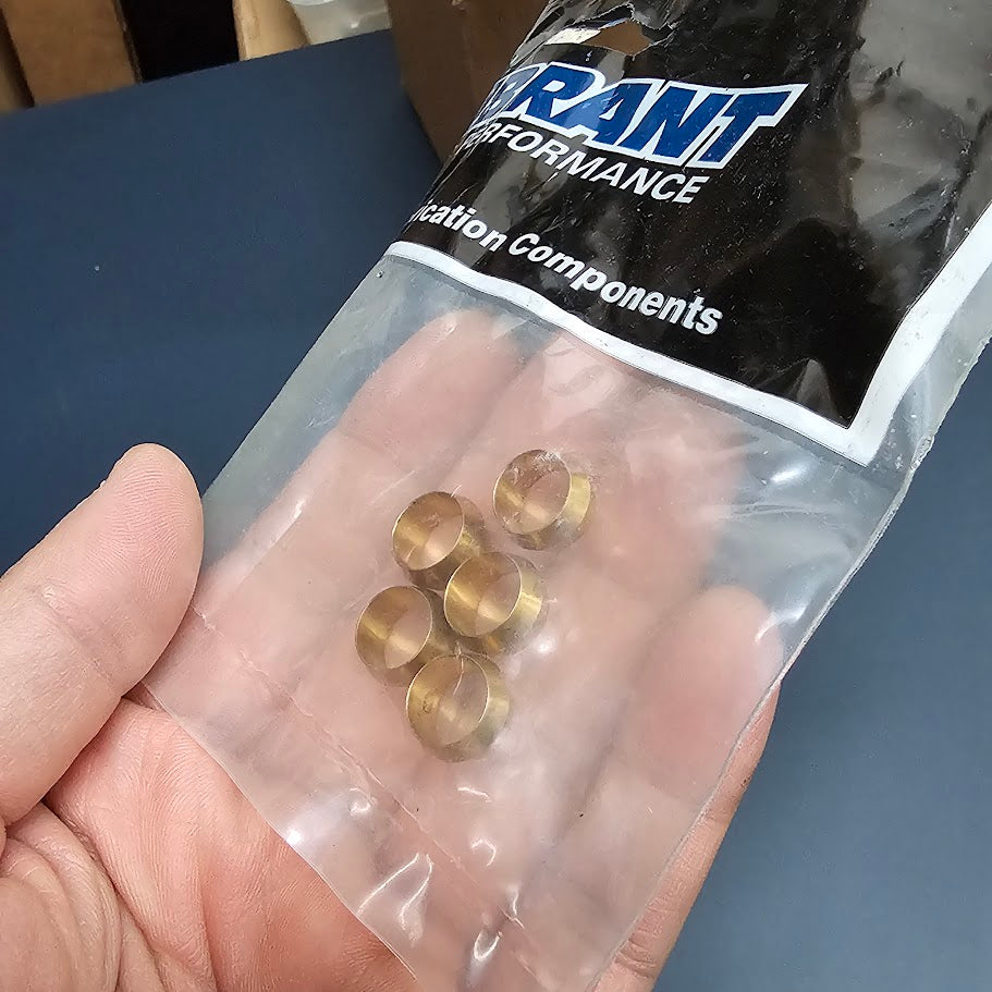 Vibrant 3/8 Brass Olives 16466 in bag view 16466