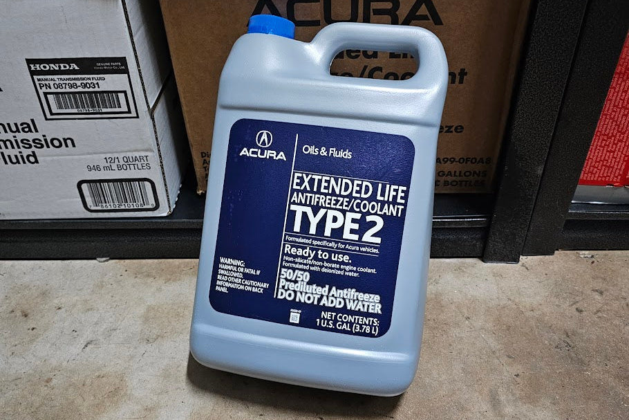 OEM Acura Type-2 Antifreeze Coolant – 50/50 Prediluted 1 Gallon