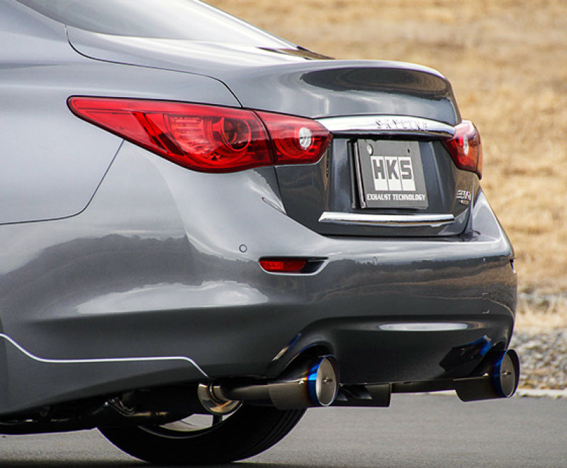 HKS Infiniti Q50 Hybrid VQ37 Dual Hi-Power Titanium Tip Catback Exhaust | 32009-KN001