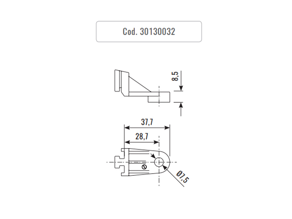 SPAL electric radiator fan mounting bracket kit 30130032 dimension diagram