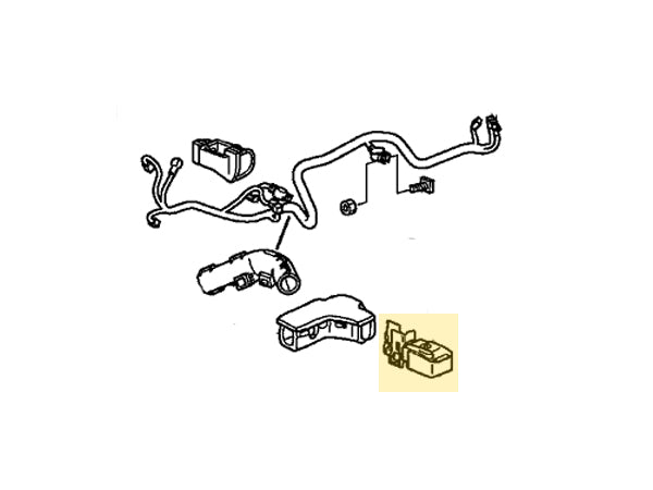 Genuine Honda 32418-PND-300 positive battery terminal cover diagram