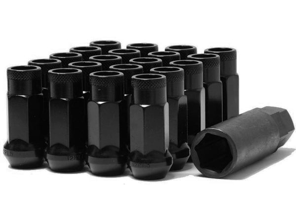 M12X1.5 48mm Open End Wheel Nuts, Tapered Acorn Seat Forged Locking Nut Racing Nuts Black - View #4