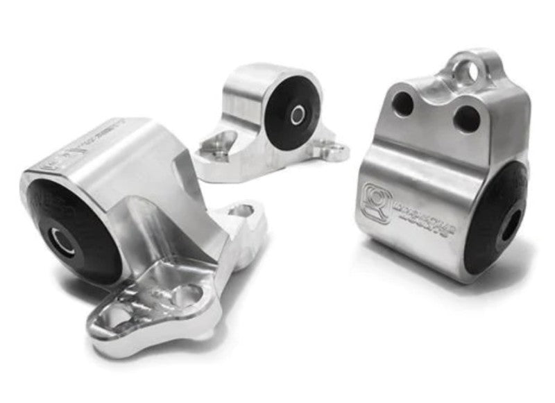 Innovative 92-95 Civic B/D Series Silver Aluminum Motor Mounts Solid Bushings (3 Bolt)