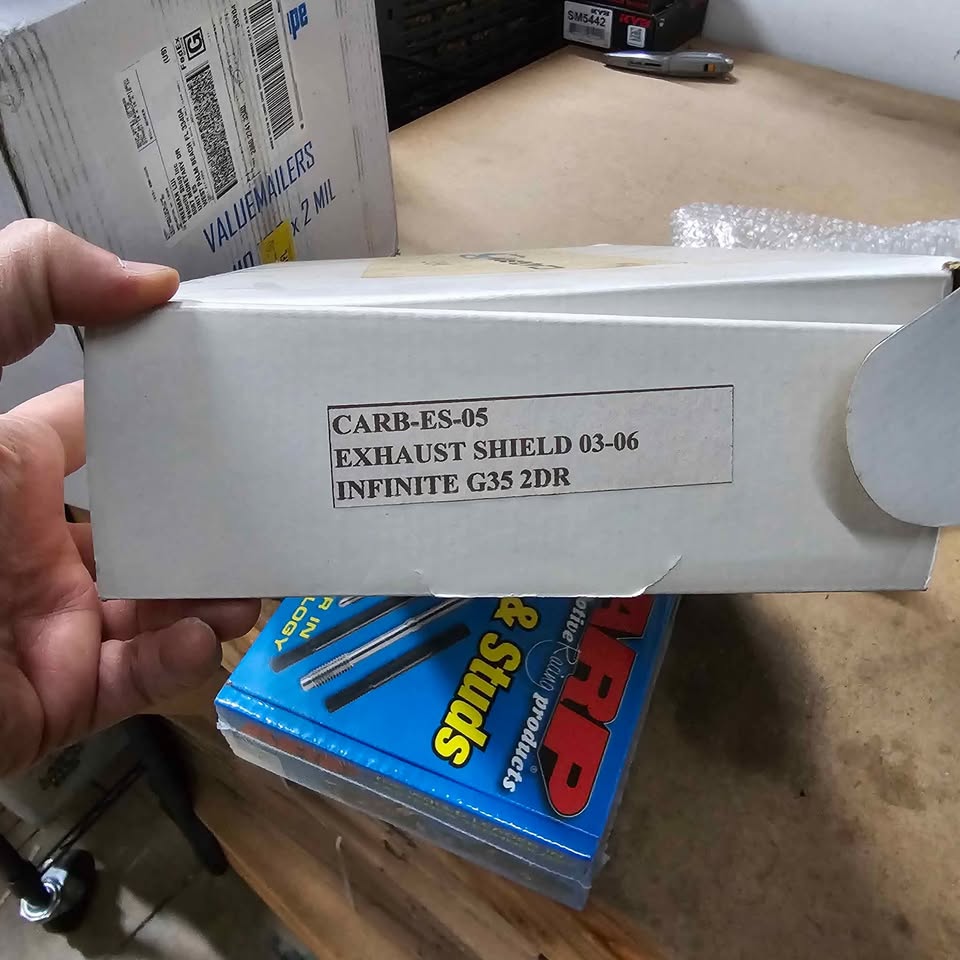 NRG G35 Coupe 03-06 Rear Carbon Fiber Bumper Exhaust Shields (Last 1 left)