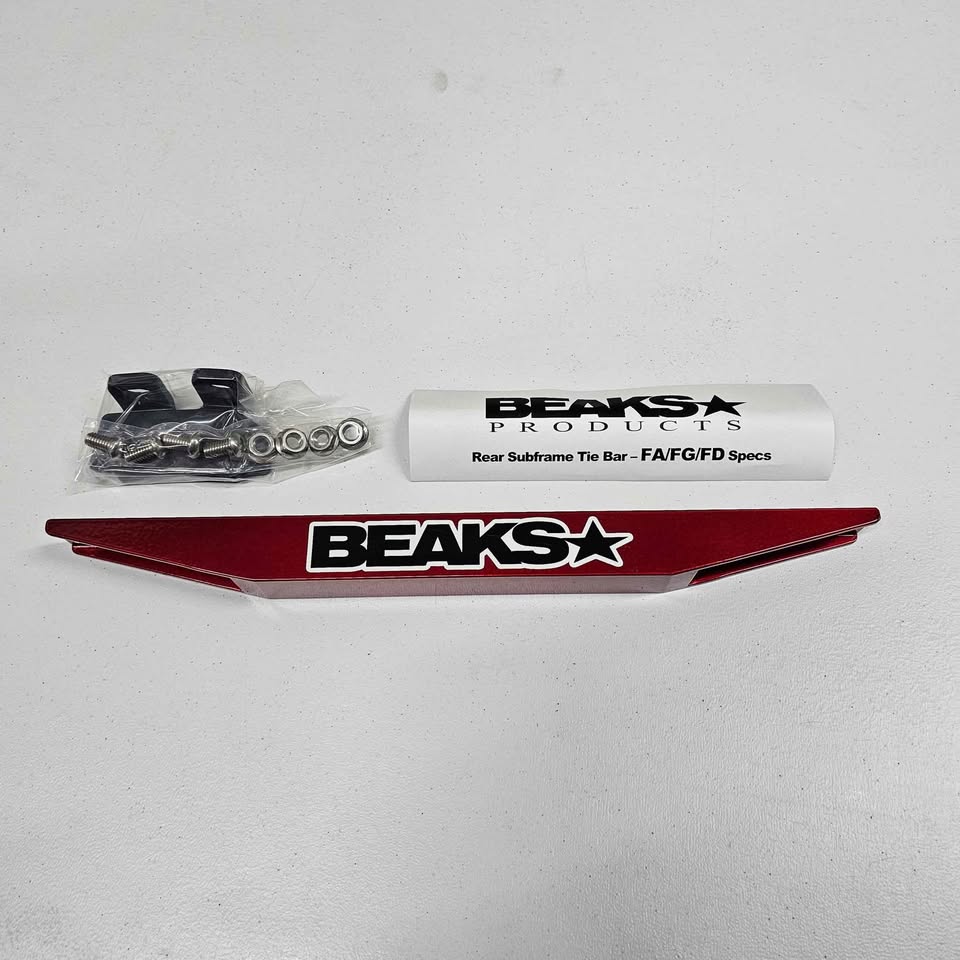 Beaks Rear Lower tie Bar 06-11 Civic Si Red