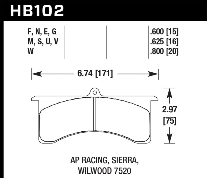 Hawk DTC-60 Race Brake Pads | HB102G.800