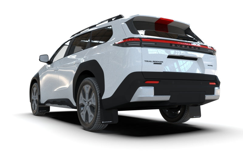 2026 Subaru Trailseeker with black Rally Armor UR mud flaps and white logos