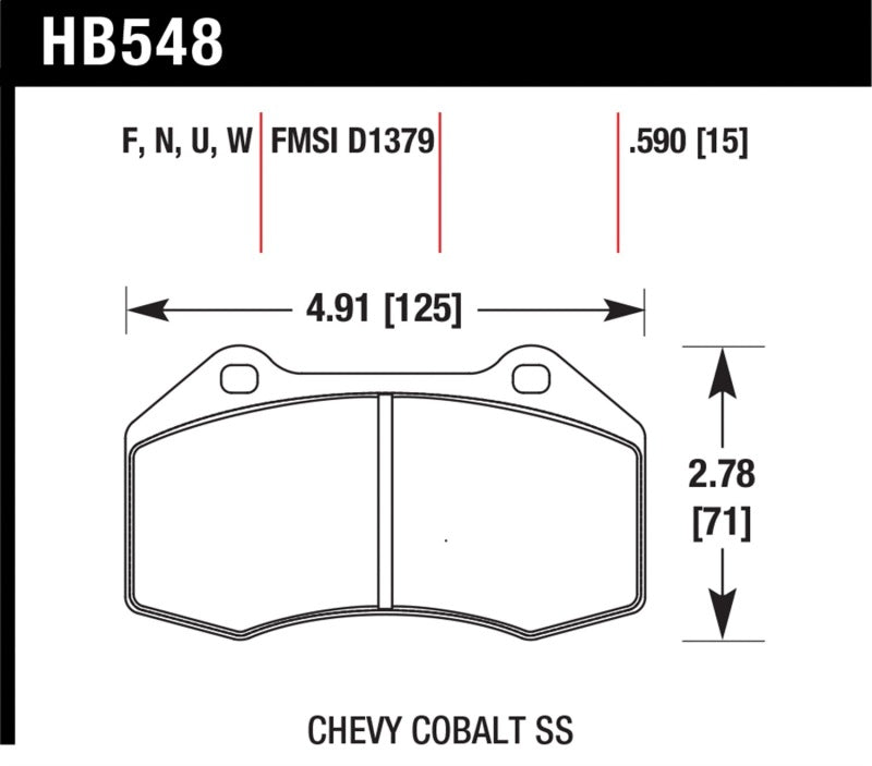 Hawk HPS 5.0 Front Brake Pads | HB548B.510
