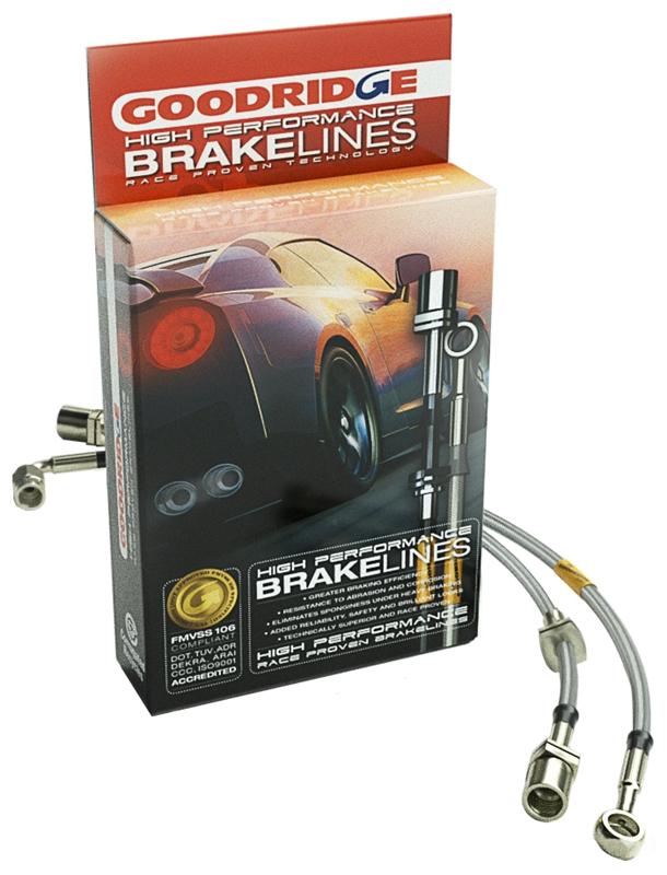 Goodridge 20104 stainless steel brake lines for 2002-2006 Acura RSX Type-S and Base – front and rear set