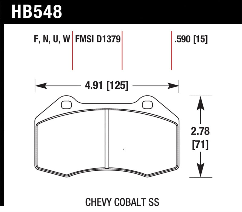 Hawk HPS 5.0 Front Brake Pads | HB548B.510
