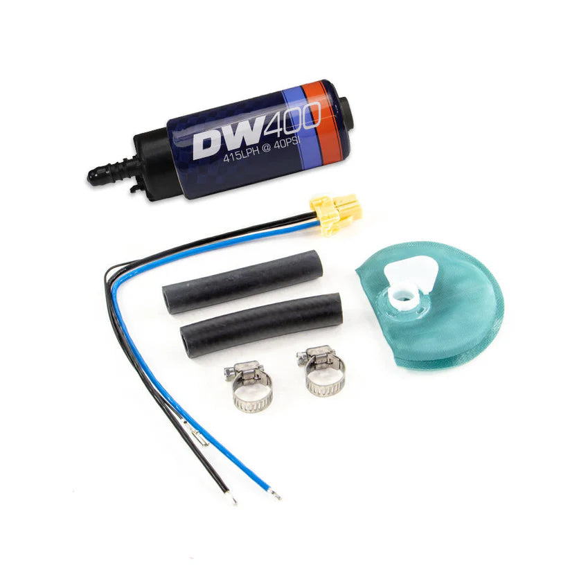 DW400 Universal Fuel Pump 415lph in-tank fuel pump w /Universal Install Kit.