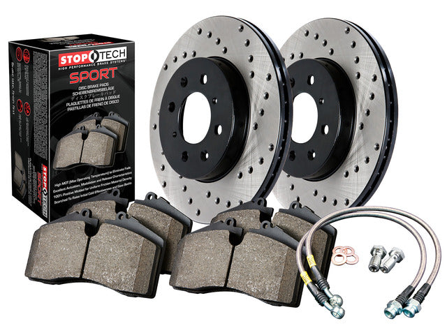 Rear brakes package - Drilled Rotors, Brake Pads, Brake Lines for 13-16 FR-S | 13-20 BRZ