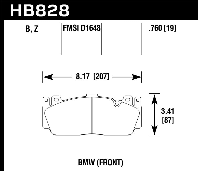 Hawk Performance Ceramic Front Brake Pads | HB828Z.760