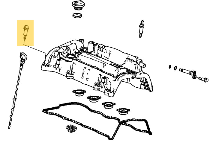 OEM Honda Valve Cover Bolt 13-17 Accord 2.4L | 15-19 CR-V 90015-5A2-A00 Diagram