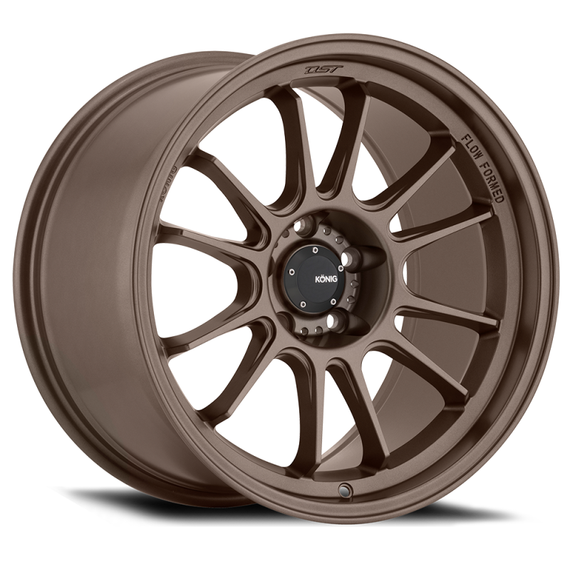 Konig Hypergram 17x9 Race Bronze twelve-spoke flow formed wheel with 5x100 bolt pattern and +40 mm offset