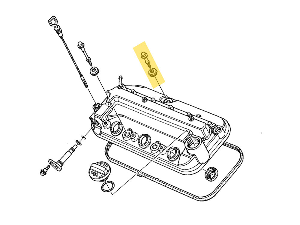 OEM Honda J30 J32 J35 Valve Cover Short Bolt with grommet