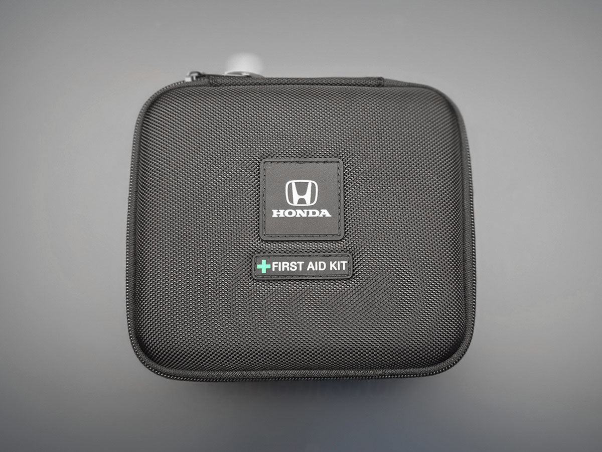 OEM Honda First Aid Kit black zippered case with Honda logo