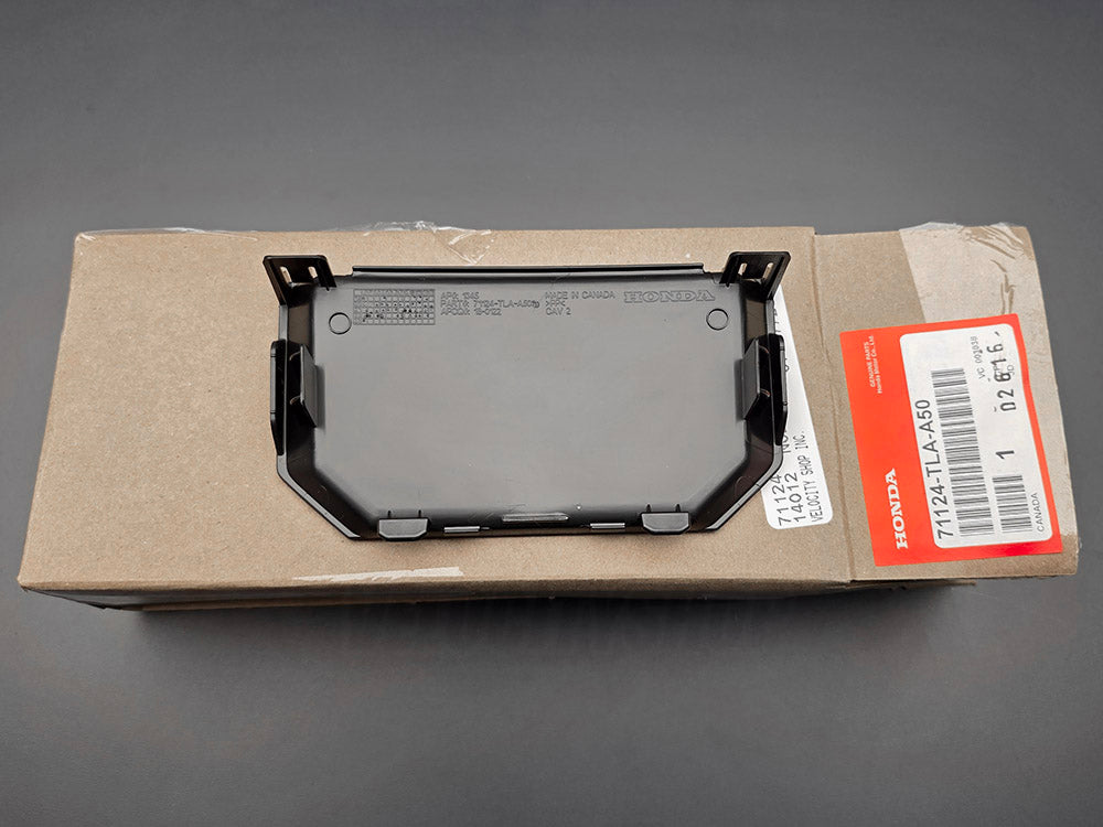 OEM Honda CR-V front radar sensor cover 71124-TLA-A50 backside view