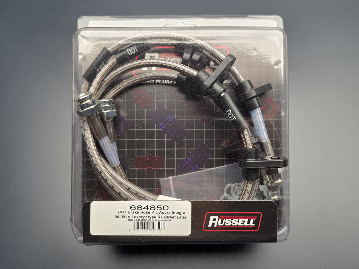 Russell 684850 stainless steel brake line kit for Acura Integra 94-01 GSR LS GS RS