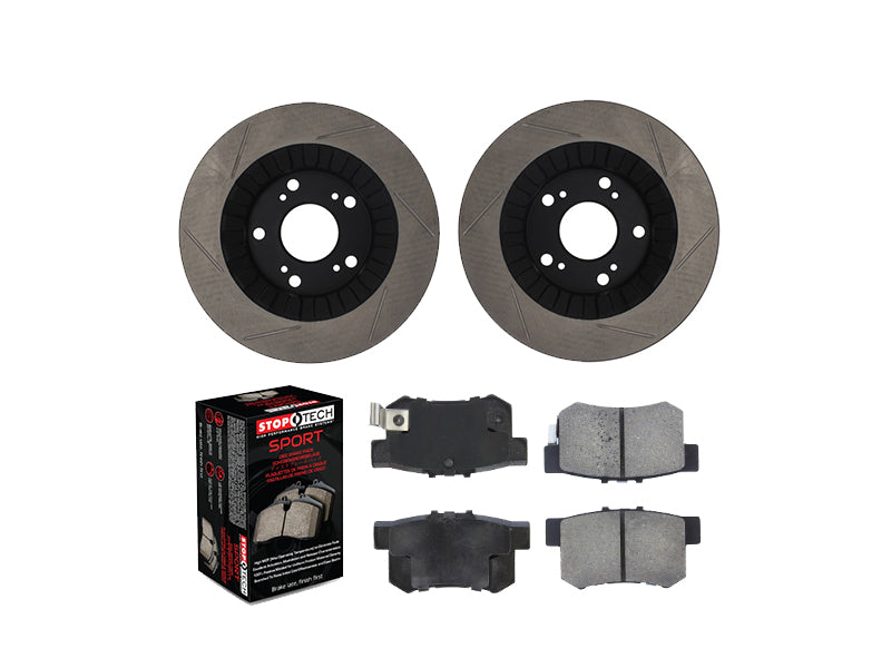 Stoptech 00-09 Honda S2000 Rear Brake Upgrade Kit (Rear Slotted Rotors and Pads)