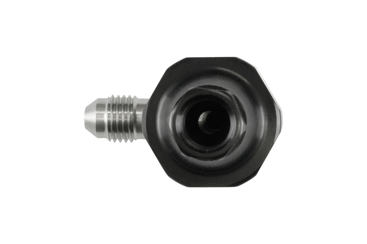 Turbosmart TS-0804-1004 Turbo Direct Mount Oil filter 44-Micron Banjo 4AN (Bottom View)