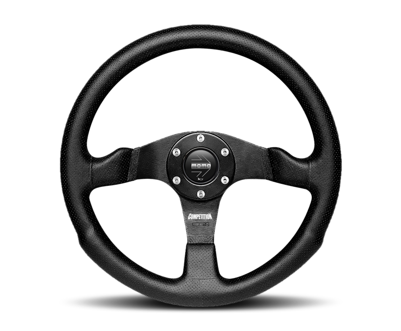 Momo Competition Steering Wheel 350mm Black AirLeather/Black Spokes