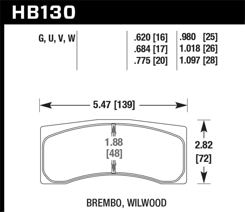 Hawk DTC-70 Brake Pads | HB130U.980