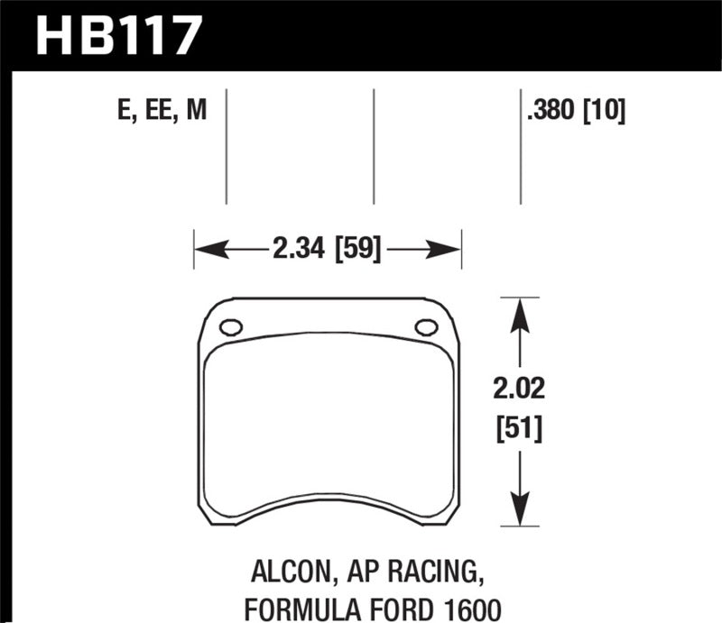 Hawk AP Racing CP3696 Blue 9012 Race Brake Pads | HB117E.380
