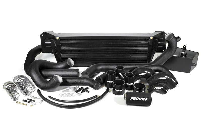 Perrin Performance 15-21 Subaru STI FMIC Black Boost Tubes w/ Black Silicone Couplers
