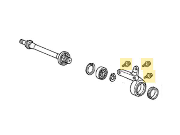 OEM B-series intermediate shaft bolts diagram