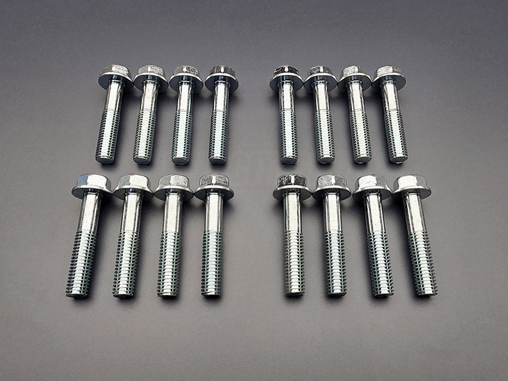 OEM Honda B-Series transmission bell housing bolt kit 16 piece set 40mm