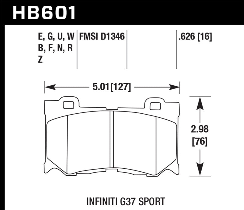 Hawk DTC-60 Race Front Brake Pads | HB601G.626