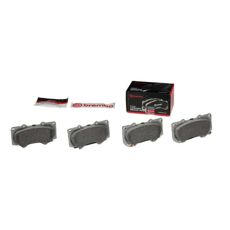 Brembo Prime Ceramic front brake pads with gray backing plates
