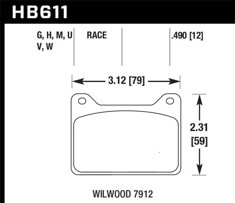 Hawk DTC-60 Race Brake Pads | HB611G.490