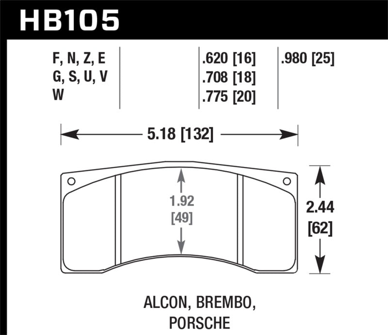 Hawk DTC-60 Brake Pads | HB105G.620