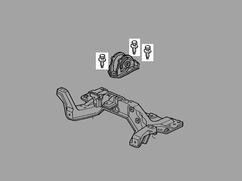 OEM EG EK Civic DC2 Integra Rear Mount to Subframe Bolts Diagram View