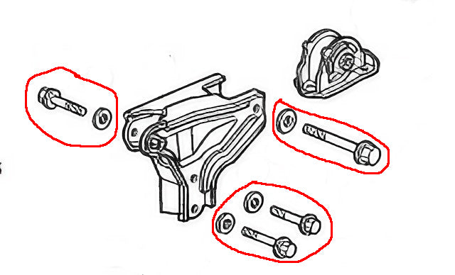 OEM Acura DC2 Integra Rear Mount Bracket Bolt & Washer Kit – 8-Piece Set