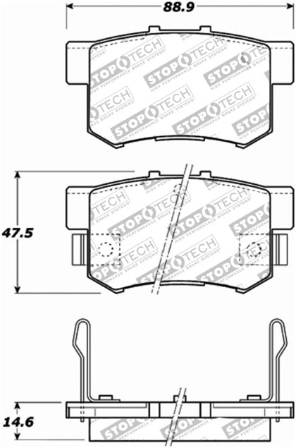 Stoptech Rear Brakes Package - Drilled Rotor, Pads, and Lines 979.40030R