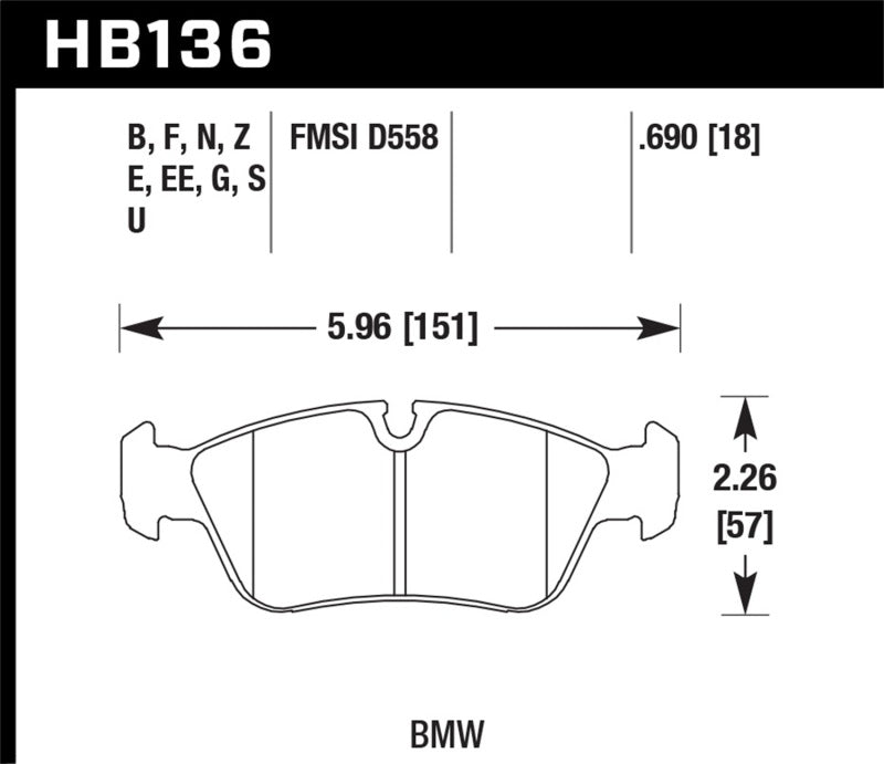 Hawk HP+ Street Brake Pads | HB136N.690