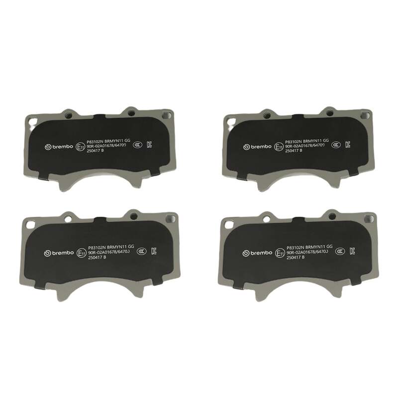 Brembo P83102N front ceramic brake pads with anti-noise shims